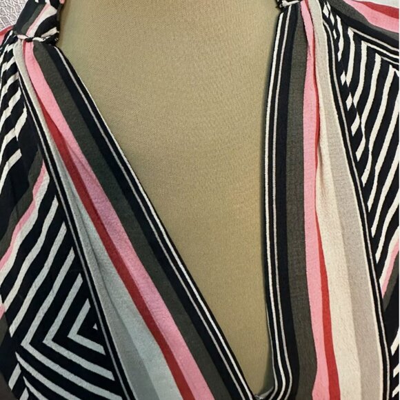 Almost Famous Broadway Costume Piece-Vintage Chevron Stripe Dress Size Small - Picture 2 of 9